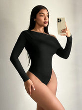 Sexy Casual Long Sleeve Open Shoulder Bodysuit For Women, Autumn/Winter